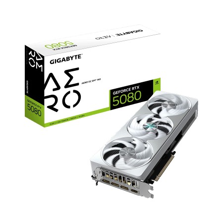 Видеокарта GIGABYTE GeForce RTX 5080 AERO OC SFF (GV-N5080AERO OC-16GD) 16 Гб белый