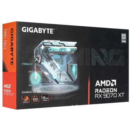 Видеокарта GIGABYTE AMD Radeon 9070 XT GAMING OC (GV-R9070XTGAMING OC-16GD) 16 Гб чёрный