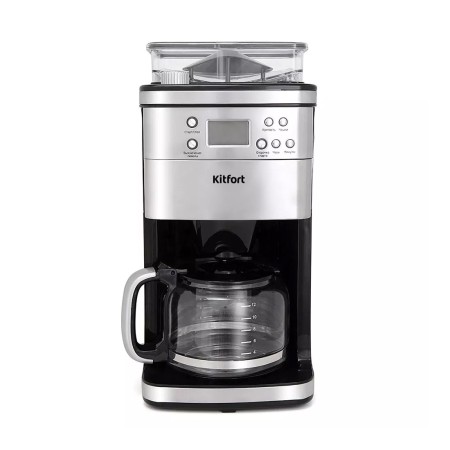 Кофемашина капельная Kitfort КТ-705 стальной/чёрный