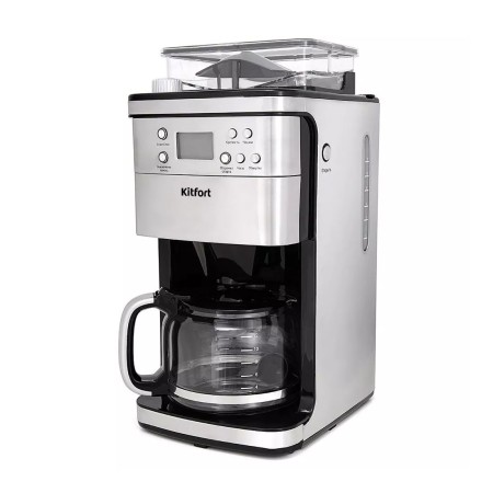 Кофемашина капельная Kitfort КТ-705 стальной/чёрный