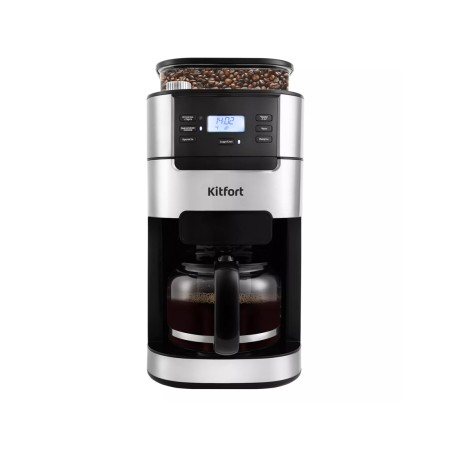 Кофемашина капельная Kitfort КТ-720 черный/стальной