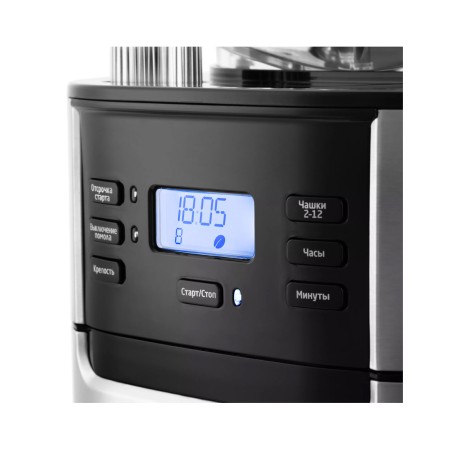 Кофемашина капельная Kitfort КТ-720 черный/стальной