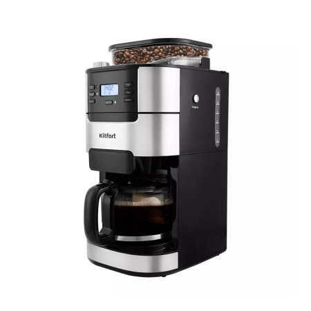 Кофемашина капельная Kitfort КТ-720 черный/стальной