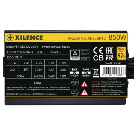 Блок питания Xilence Gaming series XN340 850W (XP850R12) черный