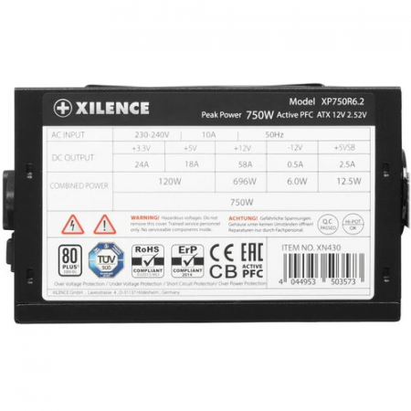 Блок питания Xilence Performance C+ XN430 750W (XP750R6.2) черный