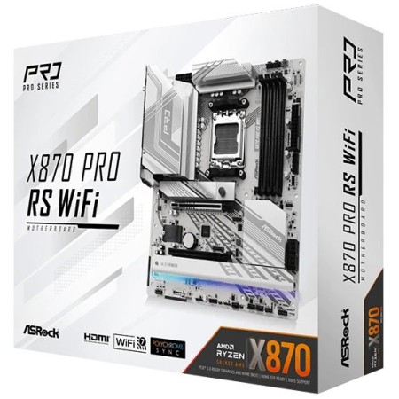 Материнская плата ASRock X870 Pro RS WiFi (90-MXBQ00-A0UAYZ) черный