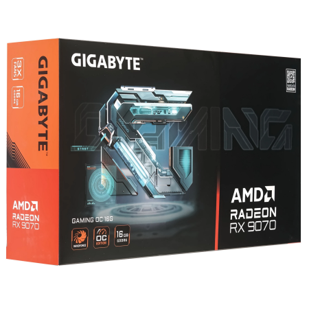 Видеокарта GIGABYTE AMD Radeon 9070 GAMING OC (GV-R9070GAMING OC-16GD) 16 Гб черный