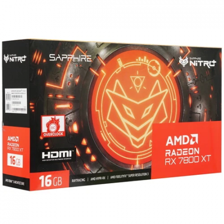 Видеокарта Sapphire AMD Radeon RX 7800 XT NITRO+ (11330-01-20G) 16 Гб черный