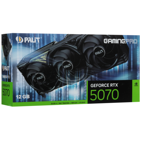 Видеокарта Palit GeForce RTX 5070 GamingPro (NE75070019K9-GB2050A) 12 Гб черный