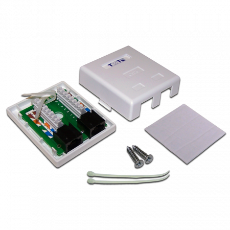 Информационная розетка Lanmaster TWT-SM2-4545-WH белый