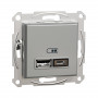 Розетка встраиваемая Schneider Electric Asfora (EPH2700361) серебристый