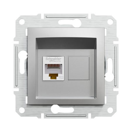 Информационная розетка Schneider Electric Asfora (EPH4300161) серебристый