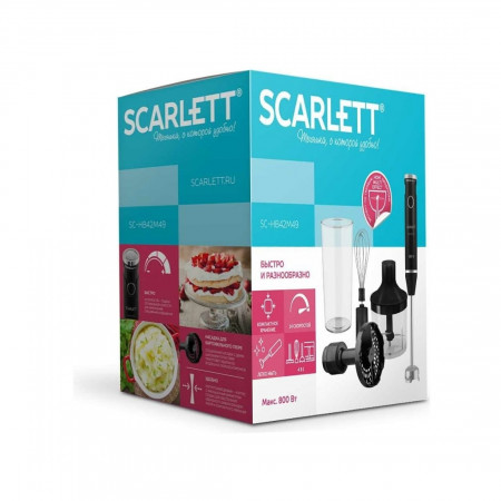 Блендер погружной Scarlett SC-HB42M49 черный