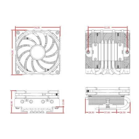 Кулер ID-COOLING IS-40-XT BLACK (IS-40-XT BLACK) черный