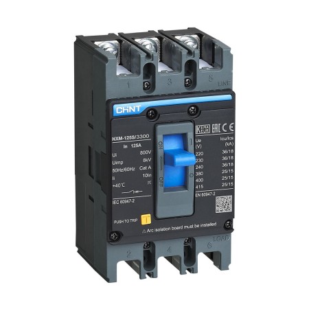 Автоматический выключатель CHINT NXM-125S/3Р (131360) 63 A черный