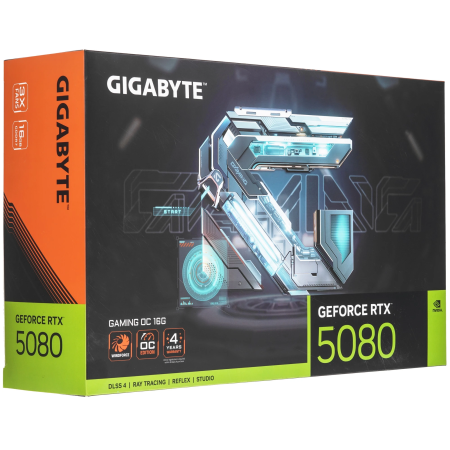 Видеокарта Gigabyte GeForce RTX 5080 GAMING OC (GV-N5080GAMING OC-16GD) 16 Гб черный