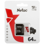 64 ГБ Карта памяти Netac P500 ECO microSDXC (NT02P500ECO-064G-R) + адаптер