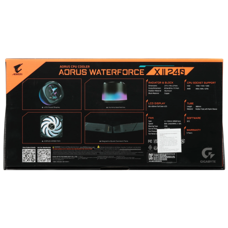 Система водяного охлаждения GIGABYTE AORUS WATERFORCE X II 240 (9JAWTX2240-00-10) черный