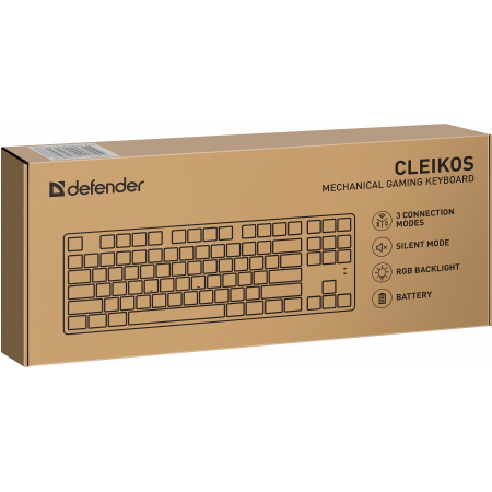 Клавиатура проводная + беспроводная Defender Cleikos GK-135 (45135) чёрный