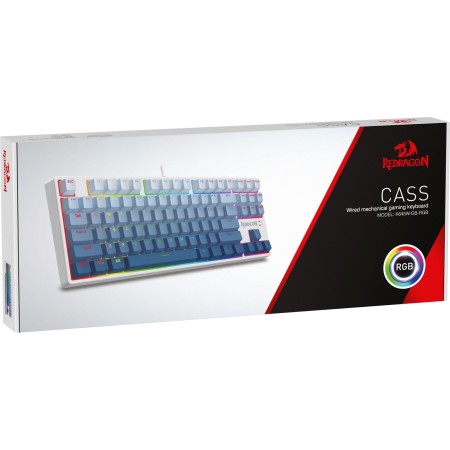 Клавиатура проводная Redragon Cass (71485) синий