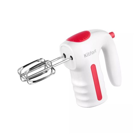 Проводной миксер Kitfort КТ-3445 Белый/красный
