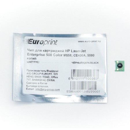 Чип Europrint для картриджа HP CE400A черный (5500 стр.)