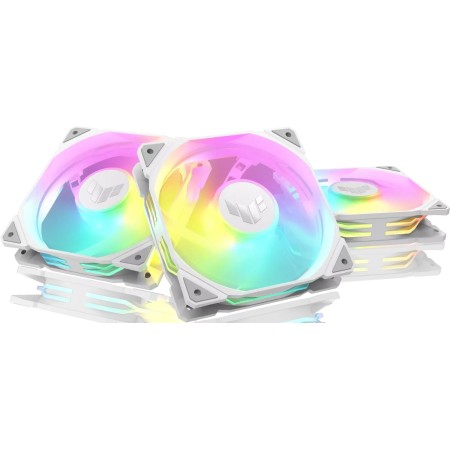 Комплект вентиляторов ASUS TUF GAMING TR120 ARGB REVERSE WHITE 3IN1 (TUF GAMING TR120 ARGB REVERSE WHITE) 3шт белый