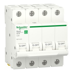 Автоматический выключатель Schneider Electric Resi9 4P C20 (R9F12420)