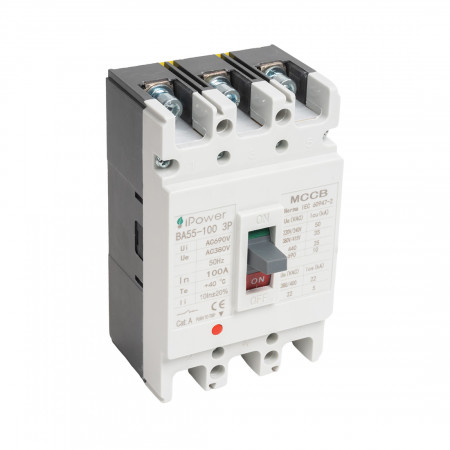 Автоматический выключатель iPower ВА55-100 (AM1-100L/125L) 100 A белый