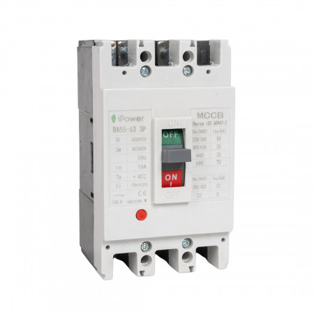 Автоматический выключатель iPower ВА55-63 (AM1-63L) 16 A белый