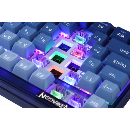 Клавиатура проводная + беспроводная Redragon Garen Pro (71745) синий