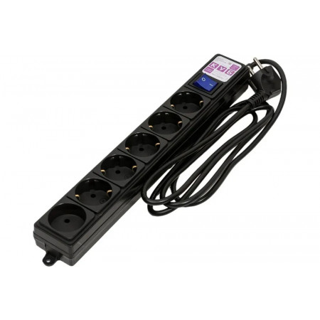 Сетевой фильтр Power Cube SPG6-B1,9M черный 1.9 м