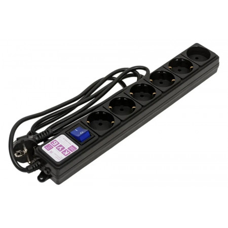 Сетевой фильтр Power Cube SPG6-B1,9M черный 1.9 м