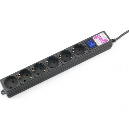 Сетевой фильтр Power Cube SPG6-B5M черный 5 м