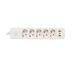 Сетевой фильтр SMART SM-GS05BK3U-5M белый 5 м