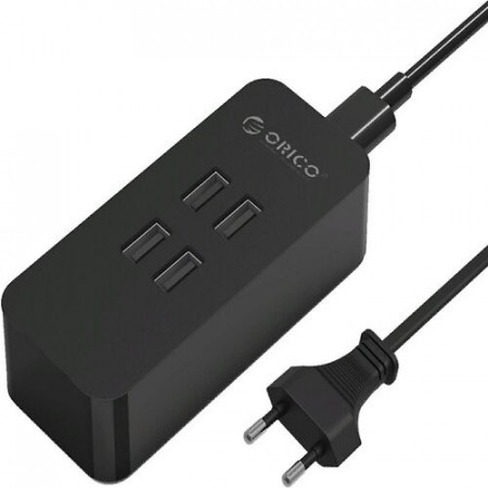 Сетевое зарядное устройство ORICO (DCV-4U-EU-BK)