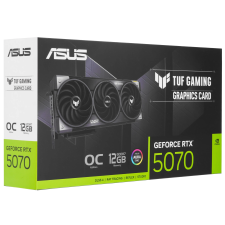 Видеокарта ASUS GeForce RTX 5070 TUF Gaming OC Edition (TUF-RTX5070-O12G-GAMING) 12 Гб черный