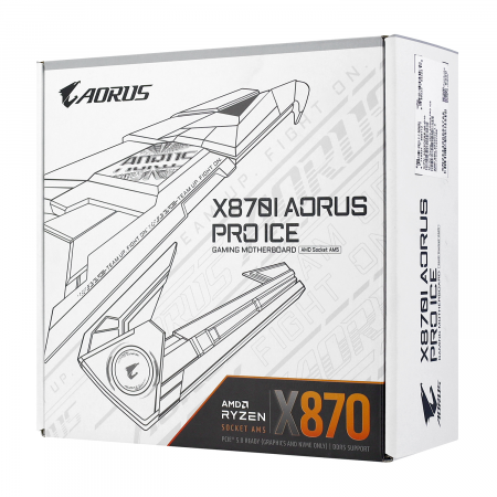 Материнская плата GIGABYTE X870I AORUS PRO ICE белый