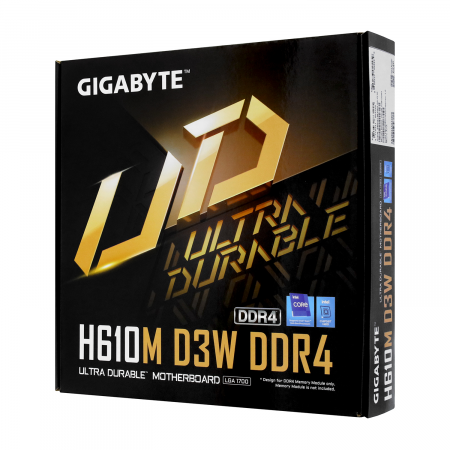 Материнская плата Gigabyte H610M D3W DDR4 черный