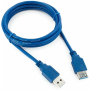 Кабель USB 3.0 Type-A Cablexpert CCP-USB3-AMAF-10 3м синий