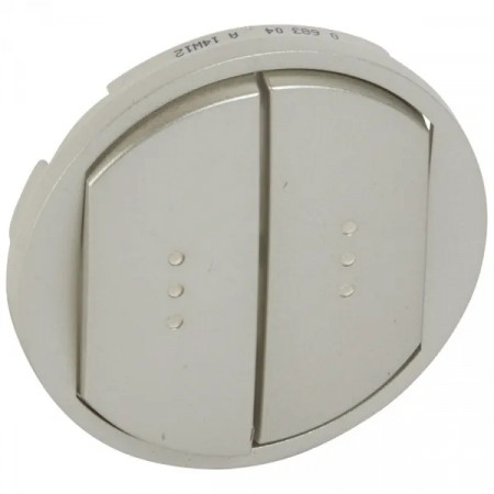 Выключатель Legrand CLN 068304 2 клавишный титановый