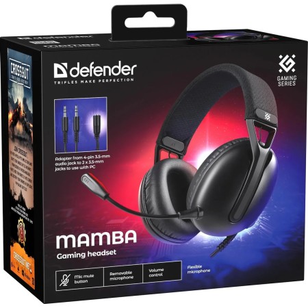 Наушники Defender Mamba (64545) черный