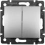 Выключатель Legrand Valena 770105 2х клавишный алюминий