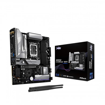 Материнская плата ASRock B860M LIVEMIXER WIFI черный