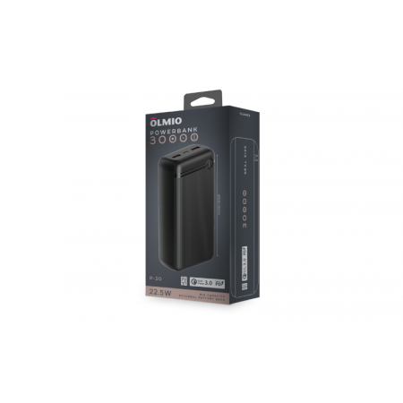 Портативный аккумулятор Olmio P-30 (44468) черный