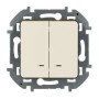 Выключатель с подсветкой Legrand Inspiria 673631 2х клавишный слоновая кость