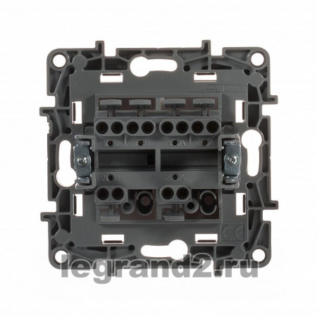 Выключатель Legrand Etika 672402 2 клавишный алюминий
