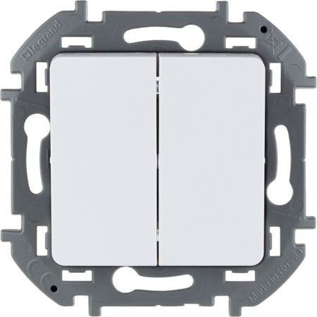 Выключатель Legrand Inspiria 673620 2х клавишный белый