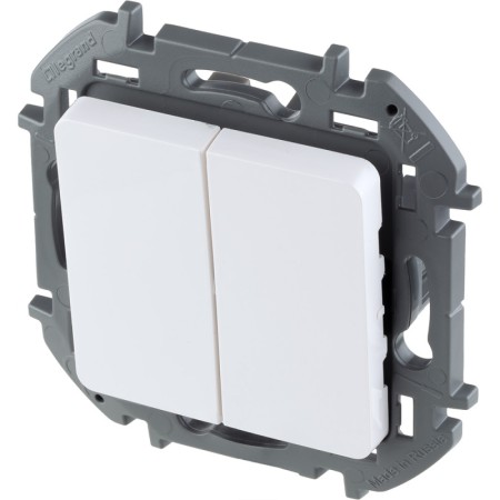Выключатель Legrand Inspiria 673620 2х клавишный белый