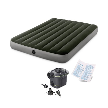 Матрас надувной INTEX Prestige Downy Full (64778) Зелёный 191х137х25см